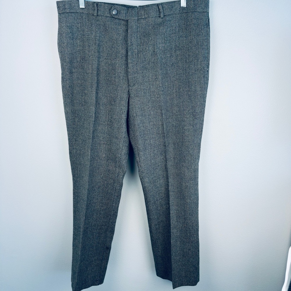L.L.‎ Bean Vintage Grey Wool Tweed Dress Pants Made in USA 40x30